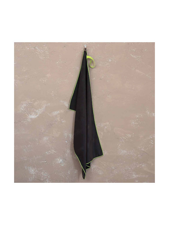 Nima Riva Microfiber Black Gym Towel 50x90cm