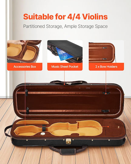 Vevor Case Violin Padded 4/4 Black