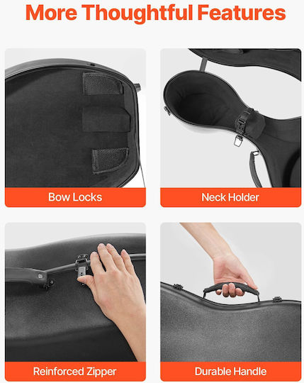 Vevor Case Cello Padded 4/4 Gray