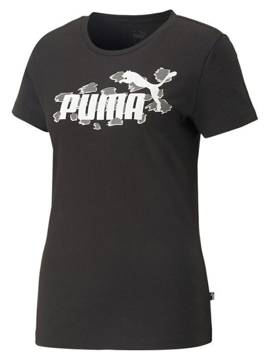 Essentials Women's T-shirt Animal Print Black