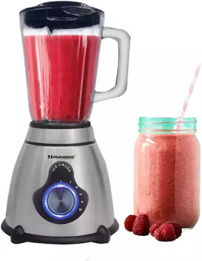 Rosenberg Μπλέντερ με Πλαστική Κανάτα 1.5 lt 800W Inox