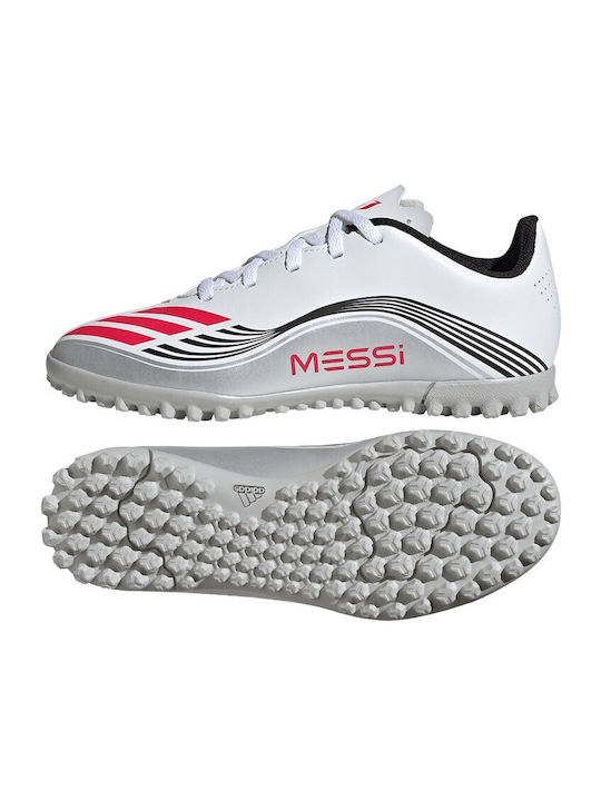adidas F50 Messi Club Turf Cloud White / Lucid Red / Silver Metallic