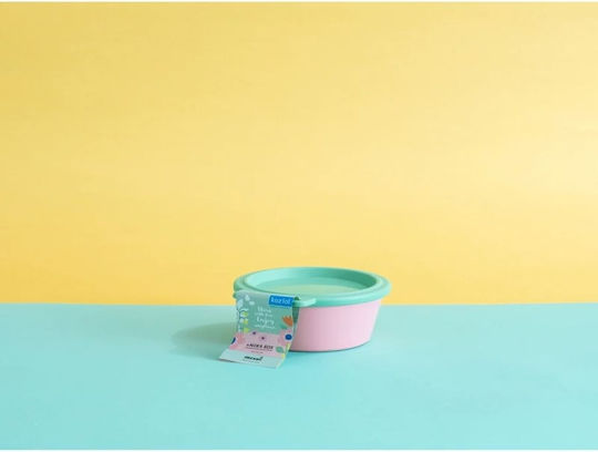 Green Cereal Jar with Lid Glass Pink 250ml 1 Piece