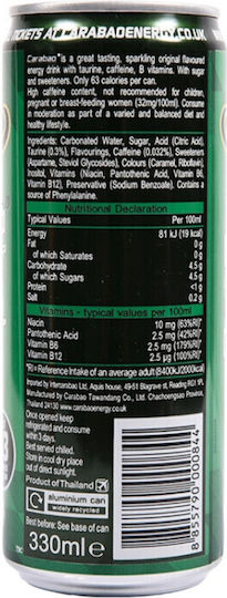 Carabao Energy Drink με Ανθρακικό σε Κουτί 5058 330ml