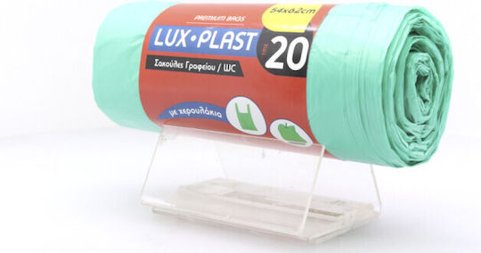 Lux Plast Bag Roll with Handles 54x62cm 20pcs Green