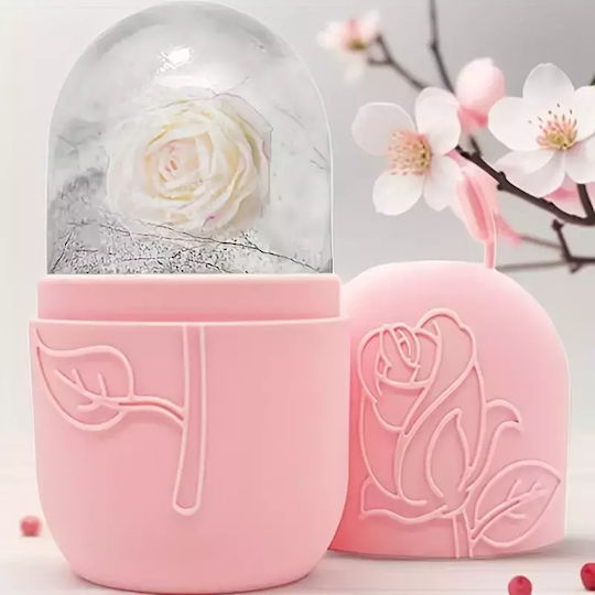 Set Ρολό Πάγου Face Ice Roller Cube + Αυθεντικό Gua Sha Ροζ Χαλαζία