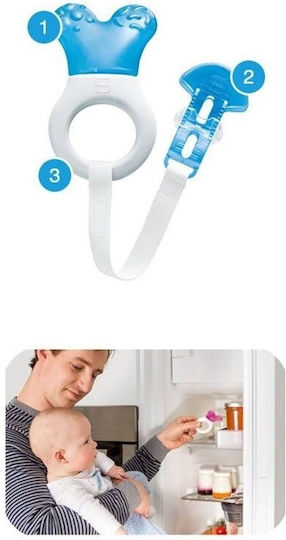 Mam Лента За Биберони Mini Cooler & Clip От Силикон Син