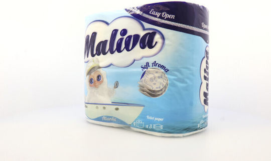 Zebra Maliva Atlantic Toilet Paper 4 Rolls 3 Ply