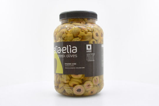 Ladas Pitless Sliced Green Olives Red 1000gr
