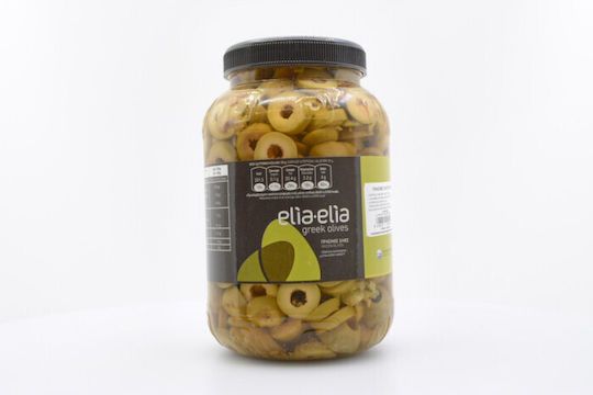 Ladas Pitless Sliced Green Olives Red 1000gr
