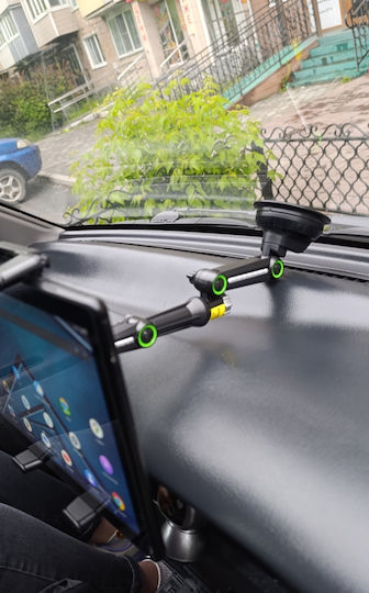 Auto Handy- & Tablet-Halterung mit verstellbaren Haken Schwarz