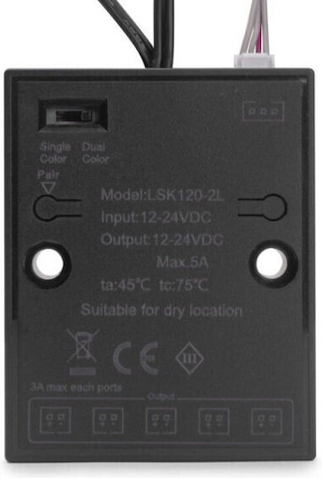 Сензор Emuca 5230152 Smart Revosens LED Екран с Touch Wifi RF CCT Димер 12V DC 24V DC 223-5230152sma