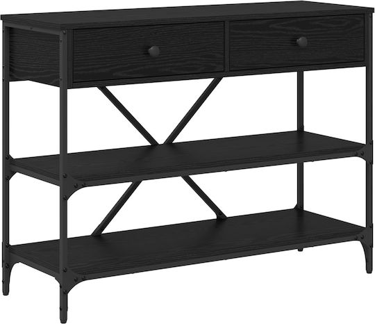 Wooden Console Table Black L100xW34.5xH75cm