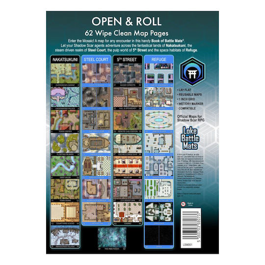 Giant Book Shadow Scar Battle Mats English Edition 1+ Players 14+ Y.o
