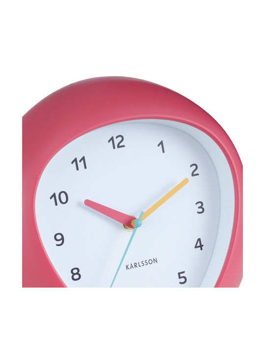 Karlsson Wall Clock Funky Vibes Red – Modern Retro Clock Ø25.5cm Silent Mechanism