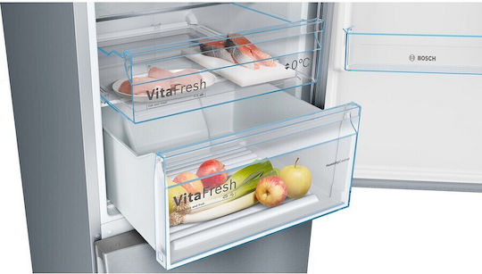 Bosch Combină frigorifică 368lt Total NoFrost Î203xL60xA66cm. Gri KGN39VIEB