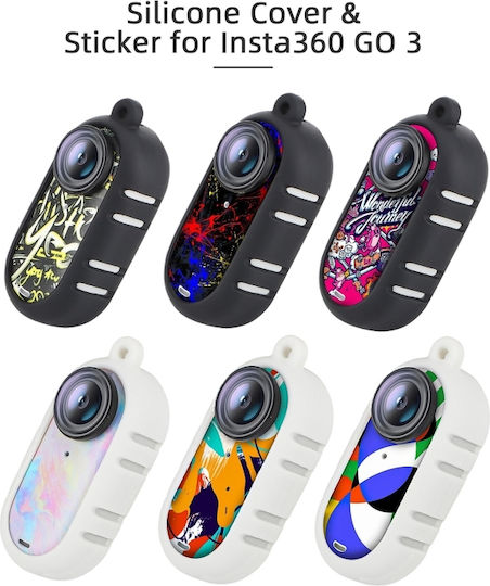 Insta360 Go 3 Sunnylife Cooling Silicone Case Skin Wrap Lens Cover Layer Μαύρο