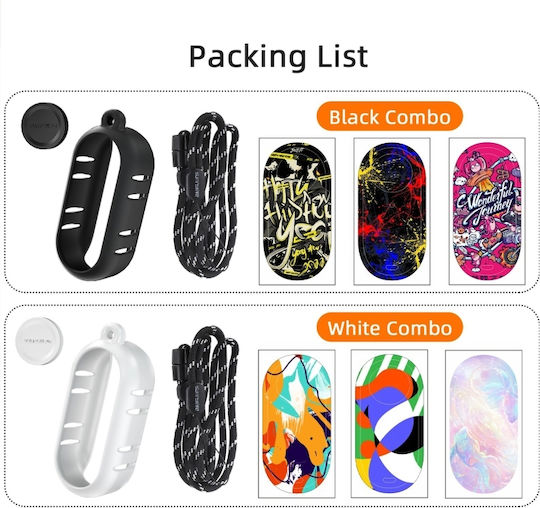 Insta360 Go 3 Sunnylife Cooling Silicone Case Skin Wrap Lens Cover Layer Μαύρο