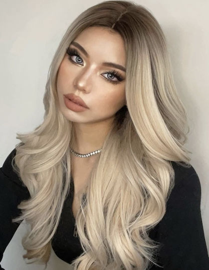 Hair Duty Περούκα με Συνθετική Τρίχα σε Ξανθό Χρώμα 65cm