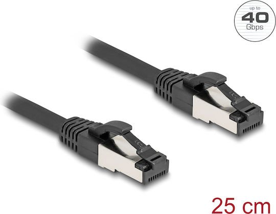 DeLock S/FTP Καλώδιο Δικτύου Ethernet 0.25m Μαύρο