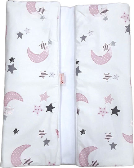 Beboulino Moon Stars Αδιαβροχοποιημένο Σελτεδάκι Ροζ 50x80εκ.