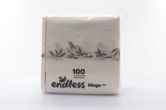 Endless Olive Mega 70 Napkins White