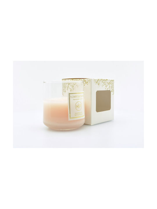 HF Scented Candle Jar with Scent Spring Flowers Spring Flowers Pink 140gr 1pcs