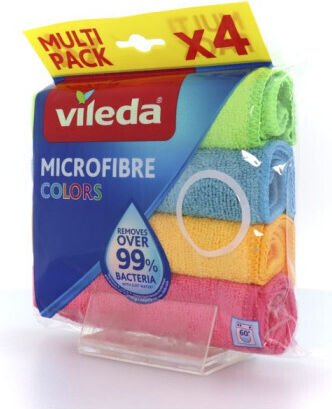 Vileda Microfibre Cleaning Cloths with Microfibers General Use Blue 30x36cm 4pcs