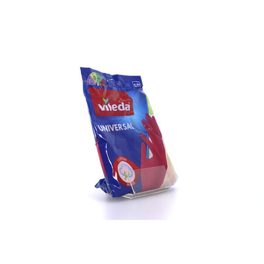 Vileda Pair Of Universal Cleaning Gloves Plastic Small Pink