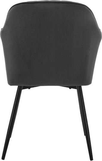 Sawyer Dining Room Velvet Armchair Grey 53x60x76cm 2pcs
