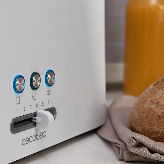 Cecotec Toast&Taste 9000 Double Φρυγανιέρα 2 Θέσεων 980W Λευκή