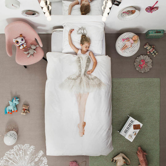 Snurk Kids Duvet Cover Single White 160x220cm