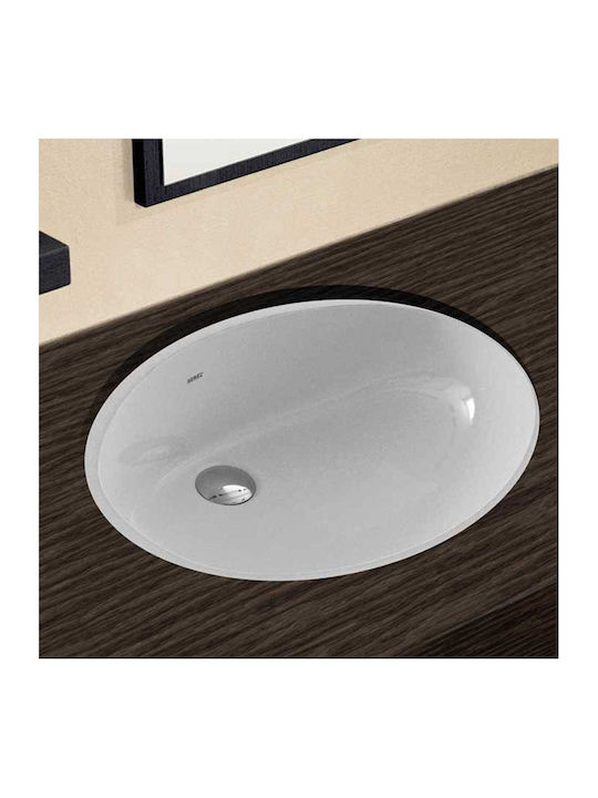 Serel Aufgesetztes Waschbecken Porzellan 47x33.5cm White