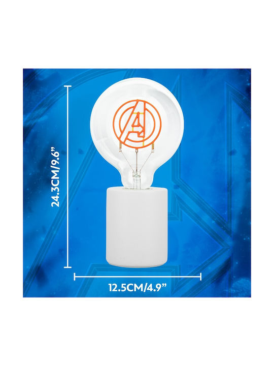 Paladone Led Παιδικό Διακοσμητικό Φωτιστικό Avengers Κόκκινο 15x12.5cm