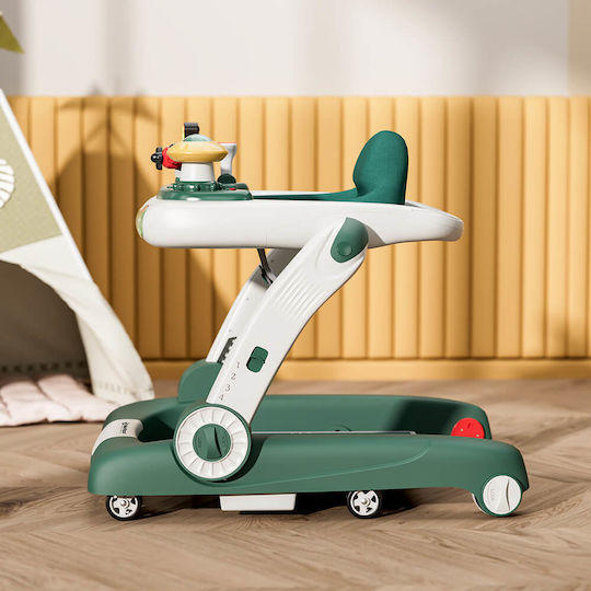 Bebe Stars Airplane Baby Walker with Music for 7+ Months Green