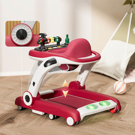 Bebe Star Baby Walker with Music for 7+ Months Red