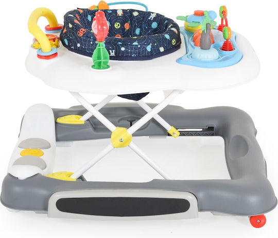 Cangaroo Regalo Baby Walker with Music for 6+ Months Gray