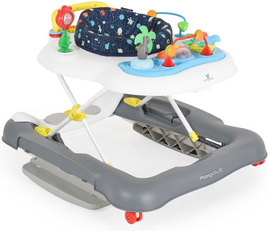 Cangaroo Regalo Baby Walker with Music for 6+ Months Gray