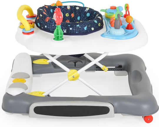 Cangaroo Regalo Baby Walker with Music for 6+ Months Gray