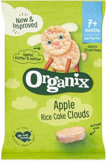 Organix Rice Cakes Rice cakes with Flavor Apple Sugar Free 40gr for 7+ months