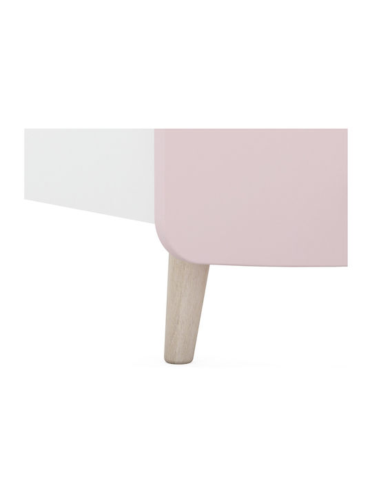 Liana Kinderschreibtisch aus Melamin White-Pink 113.2x50x94.5cm