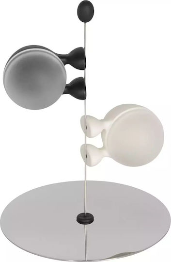 Alessi Lilliput Salz- und Pfefferset Metallisch mit Gestell White - Black 2Stück ASG02 BW