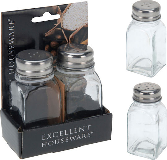 Excellent Houseware Salz- und Pfefferset Glas 2Stück