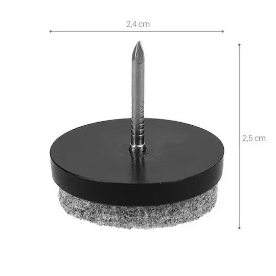 Navaris Round Felts with Nail 24mm 20pcs