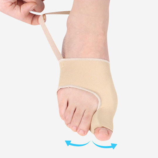 Set 2 Protectoare Pentru Bunion Separator Degete Din Silicon Cu Bandă De Susținere Zenifique Bej Mărimea L