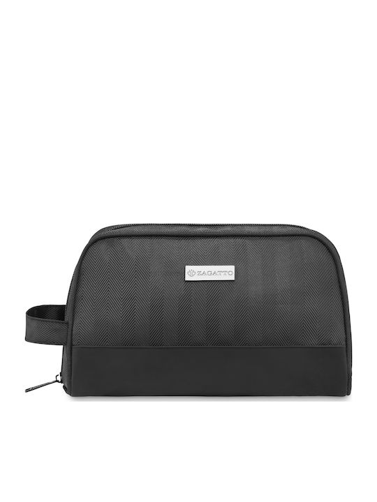 Neseser Cosmetic Negru Universal Multifuncțional Impermeabil Mâner Confortabil Ușor Spațios 18x25x13cm Zg840
