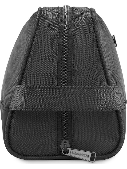 Neseser Cosmetic Negru Universal Multifuncțional Impermeabil Mâner Confortabil Ușor Spațios 18x25x13cm Zg840