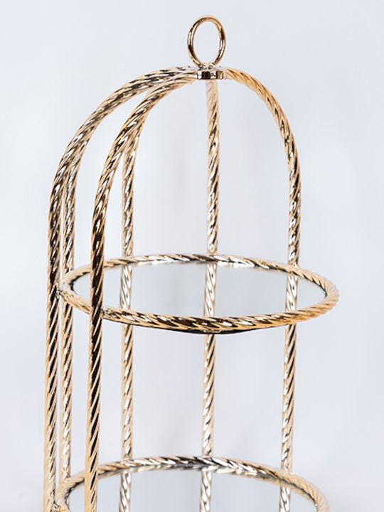 Μεταλλική Ορντεβιέρα Χρυσή Ø23xY42cm Π23xΜ48xΥ42cm Μεταλλική Ορντεβιέρα Χρυσή Ø23xY42cm Π23xΜ48xΥ42cm