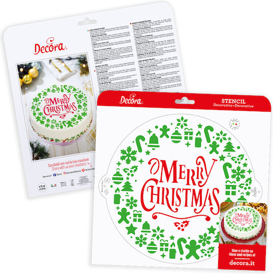 Decora Pastry Stencils Merry Christmas made of Metal 25cm
