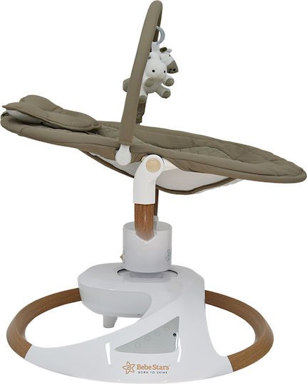 Bebe Stars Elektrisch Baby Relax Schaukel Snuggle mit Musik und Vibration Natural Beige für Kind bis 9kg